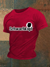 Kurz ärmel iges Herren T-Shirt Schwachkopf