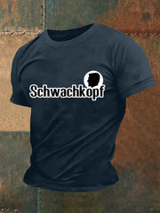Kurz ärmel iges Herren T-Shirt Schwachkopf