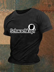 Kurz ärmel iges Herren T-Shirt Schwachkopf