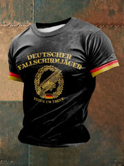 Herren Deutscher Fallschirm jäger bedrucktes Kurzarm-T-Shirt