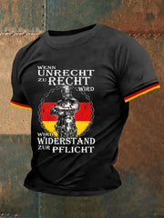 Herren Wenn Unrecht Zu Recht Herrgd Wider stand Zur Pflicht T-Shirt mit kurzen Ärmeln