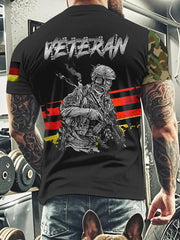 Herren Deutschland Veteran T-Shirt mit kurzen Ärmeln