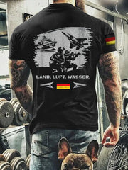 Herren Deutschland Veteran T-Shirt mit kurzen Ärmeln