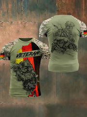 Herren Deutschland Veteran T-Shirt mit kurzen Ärmeln