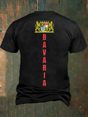 Männer Bavaria bedrucktes Kurzarm-T-Shirt