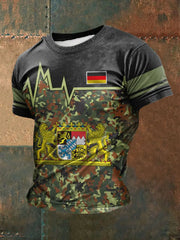 Männer Bavaria bedrucktes Kurzarm-T-Shirt