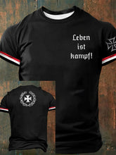 Herren Leben ist Kampf bedrucktes Kurzarm-T-Shirt
