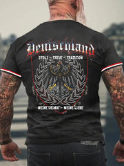 Herren Deutschland Stolz Treue Tradition T-Shirt mit kurzen Ärmeln