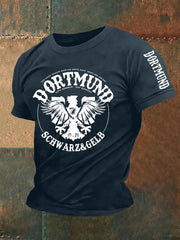 Männer Dortmund bedrucktes Kurzarm-T-Shirt