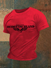 Kurzarm-T-Shirt für Männer mit Totenflügel-Druck