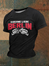 Herren Eiserne Liebe Berlin Imitation Baumwoll-Kurzarm-T-Shirt