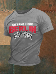 Herren Eiserne Liebe Berlin Imitation Baumwoll-Kurzarm-T-Shirt