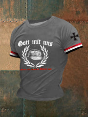 Männer Der Stahlhelm bedrucktes Kurzarm-T-Shirt