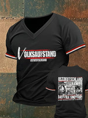 Männer Ost deutschland Volksaufstand bedrucktes Kurzarm-T-Shirt