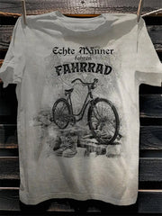 Herren Fahrrad fahren Bedrucktes Kurzarm-T-Shirt