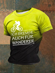 Herren Fahrrad fahren Bedrucktes Kurzarm-T-Shirt