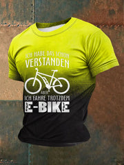 Herren Fahrrad fahren Bedrucktes Kurzarm-T-Shirt