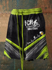 Herren Fahrrad fahren Print Shorts