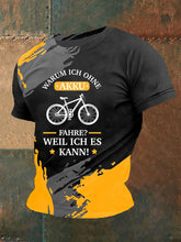 Herren Warum Ich Ohne Akku Fahre Weil Ich Es kann Kurzarm T-Shirt