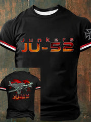 Herren Junkers JU 52 bedrucktes Kurzarm-T-Shirt