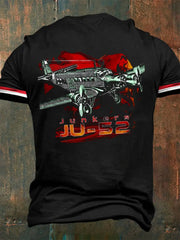 Herren Junkers JU 52 bedrucktes Kurzarm-T-Shirt