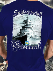 Herren schlachts chiff Bismarck bedrucktes Kurzarm-T-Shirt