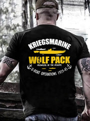 Kriegsmarin-bedrucktes Kurzarm-T-Shirt für Männer
