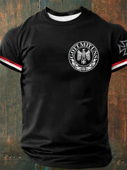 Herren Gott mit uns bedrucktes Kurzarm-T-Shirt