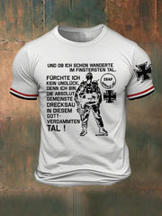 Gedrucktes T-Shirt für Männer Und OB Ich Schon Wanderte im Finsteren