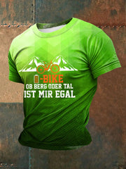 Fahre bedrucktes Kurzarm-T-Shirt für Männer