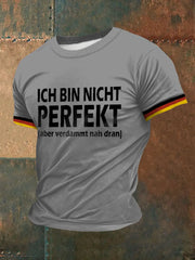 Herren Ich Bin Nicht Perfekt Bedrucktes Kurzarm-T-Shirt