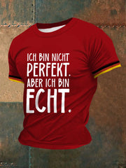 Herren Ich Bin Nicht Perfekt Bedrucktes Kurzarm-T-Shirt