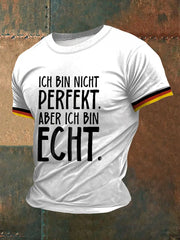 Herren Ich Bin Nicht Perfekt Bedrucktes Kurzarm-T-Shirt