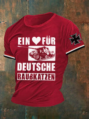 Herren T-Shirt Ein Herz für deutsche Raubkatzen Herren