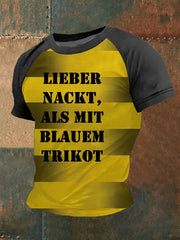 Herren Lieber Nacken Als Im Blauem Trikot Kurzarm T-Shirt