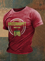 Männer Männer Männer bedrucktes Kurzarm-T-Shirt