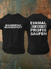 Männer Männer Männer bedrucktes Kurzarm-T-Shirt
