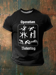 Männer Männer Männer bedrucktes Kurzarm-T-Shirt