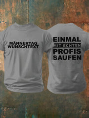 Männer Männer Männer bedrucktes Kurzarm-T-Shirt