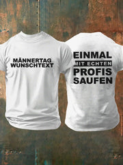 Männer Männer Männer bedrucktes Kurzarm-T-Shirt