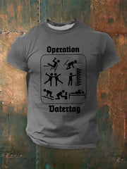 Männer Männer Männer bedrucktes Kurzarm-T-Shirt