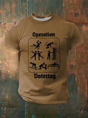 Männer Männer Männer bedrucktes Kurzarm-T-Shirt