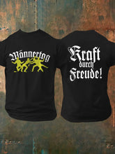 Männer Männer Männer bedrucktes Kurzarm-T-Shirt