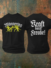 Männer Männer Männer bedrucktes Kurzarm-T-Shirt