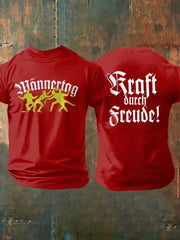 Männer Männer Männer bedrucktes Kurzarm-T-Shirt