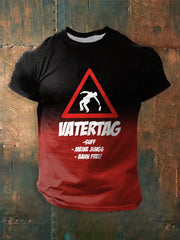 Männer Männer Männer bedrucktes Kurzarm-T-Shirt