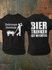 Männer Männer Männer bedrucktes Kurzarm-T-Shirt