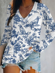 Damen Golden Retriever Print Casual T-Shirt