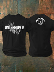 Unterhopft-bedrucktes Kurzarm-T-Shirt für Männer