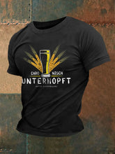 Unterhopft-bedrucktes Kurzarm-T-Shirt für Männer